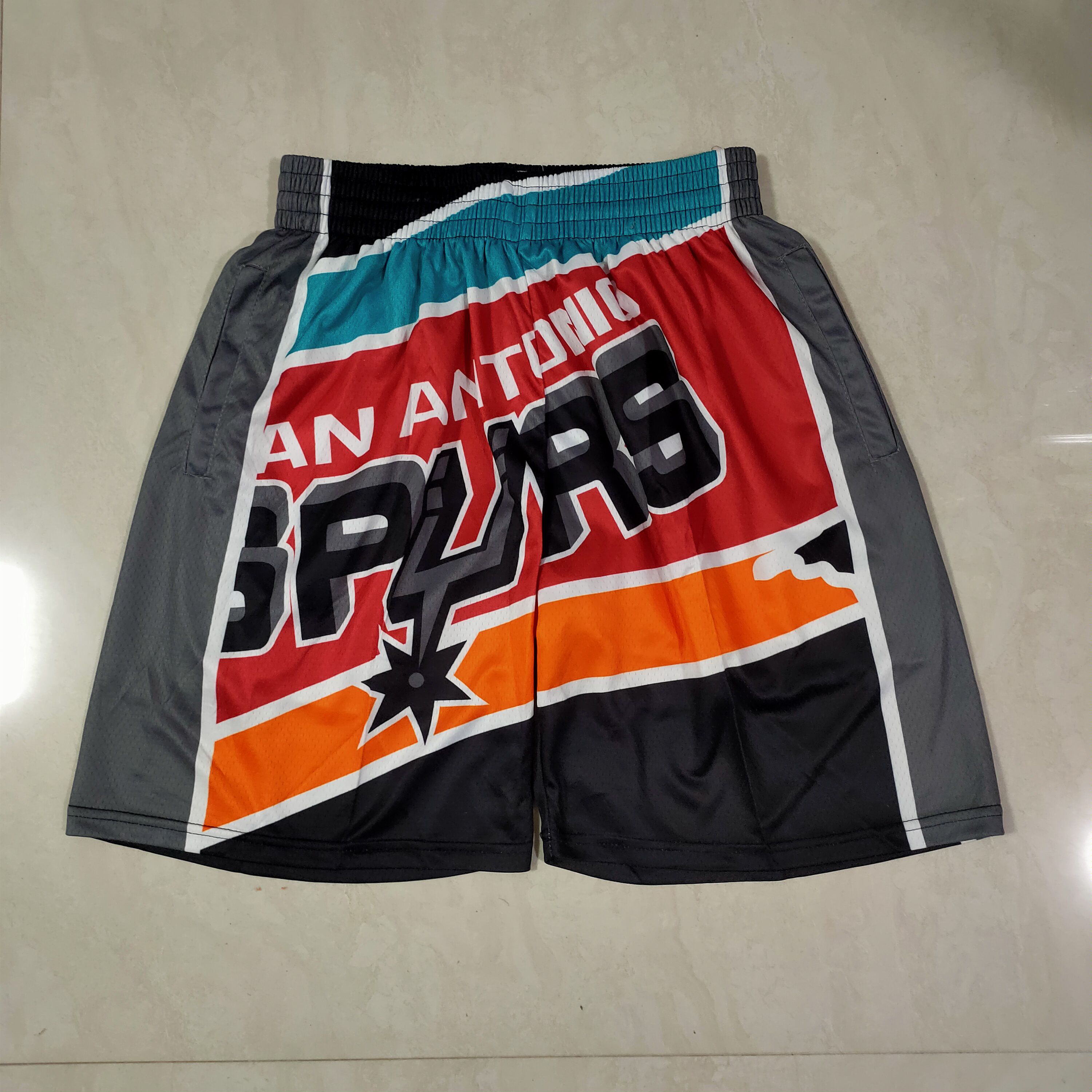 Men NBA 2021 San Antonio Spurs Black Shorts->san antonio spurs->NBA Jersey